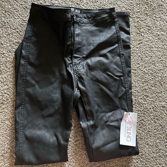 Pleather Skinny Jeans - Picture 2 of 3